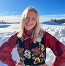 Bunadskjorte i silke, passer perfekt til bla Gudbrandsdalen festdrakt thumbnail