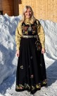 Bunadskjorte, silke Tyrihans Fransk rose, gull thumbnail