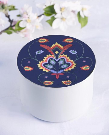 Valdres smykkeskrin Telerosa Blå/Sort