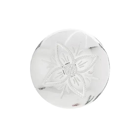 Knapp Rogaland hvit, gravert, 19mm, Vossasylv